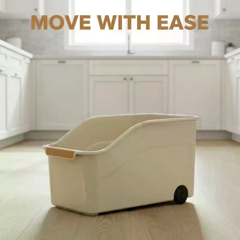 Stackable Pantry Bin - Contenitori Impilabili in Plastica con Ruote