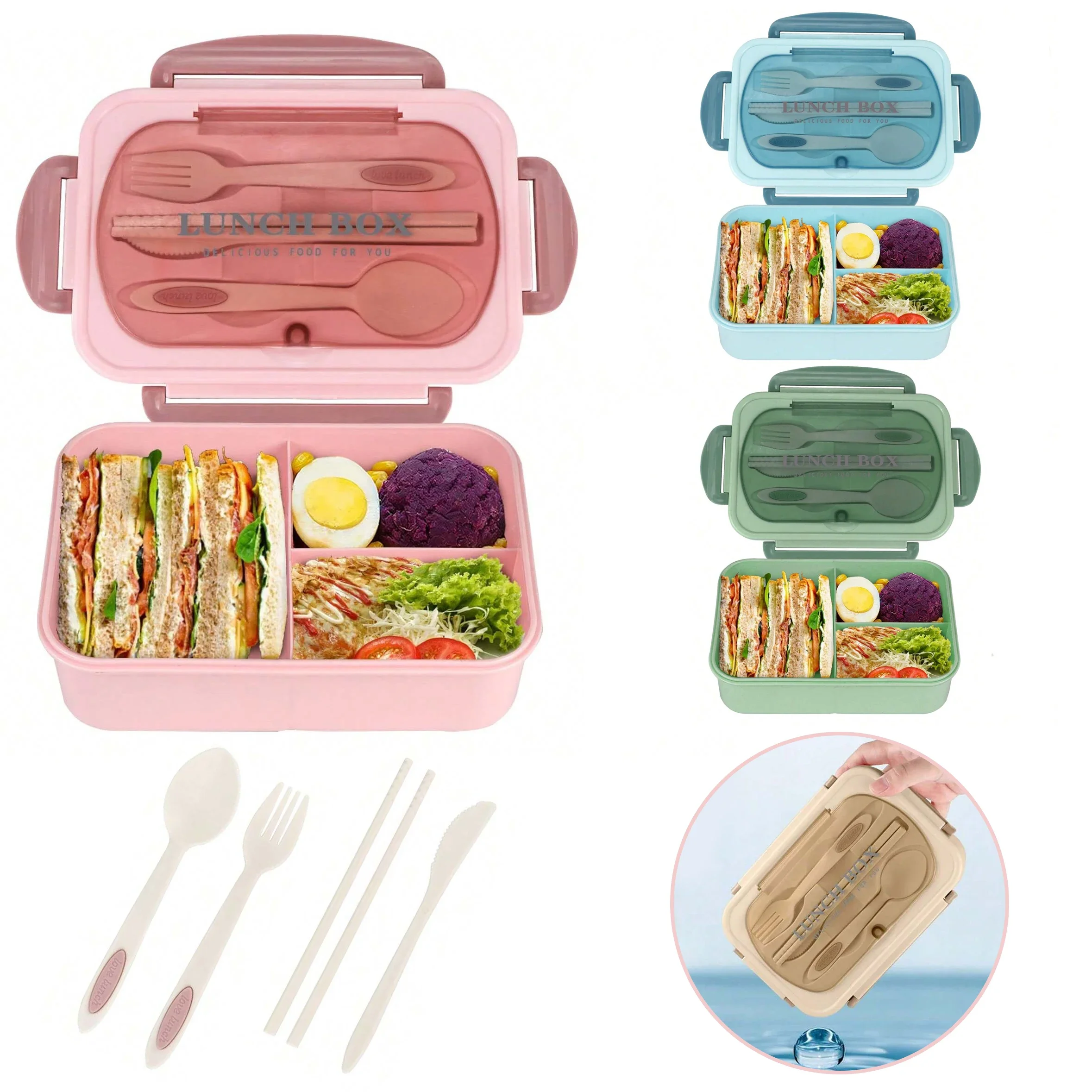 Food Storage Safety - Bento Box per adulti con 3