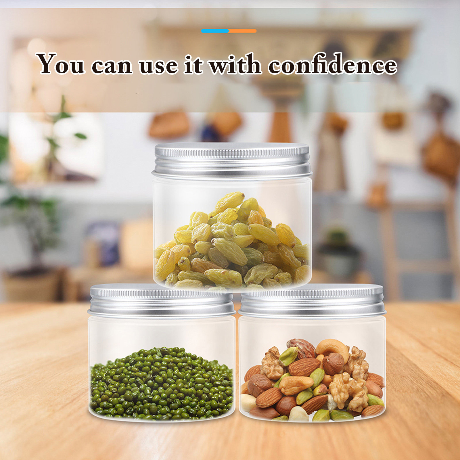 Food Storage Jars With Lids - Set di 12 Barattoli per Alimenti