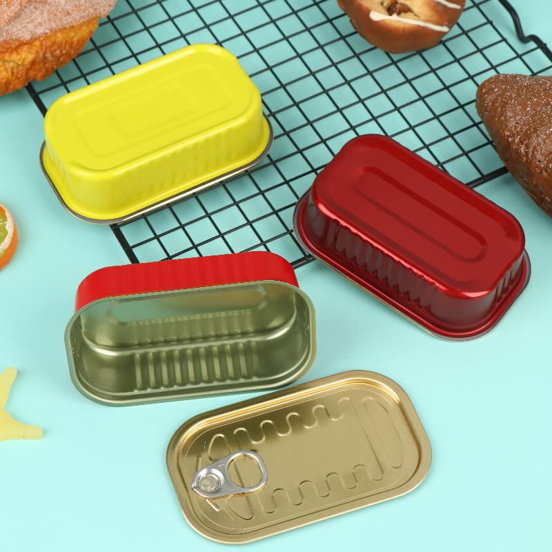Food Storage And Organizer - 2 Pezzi Scatola di Latta Rettangolare