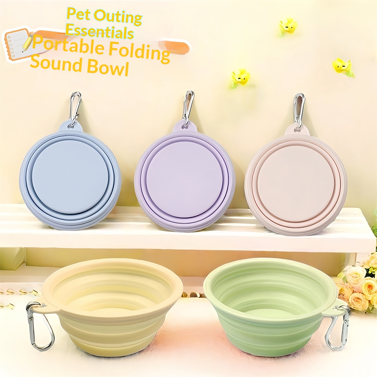 Portion Control Container - Ciotola pieghevole in silicone 2 in