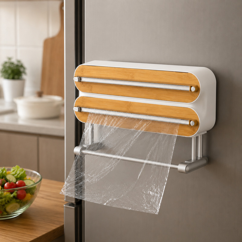 Portion Control Container - Dispenser Magnetico Tagliacarta per Pellicola Alimentare,