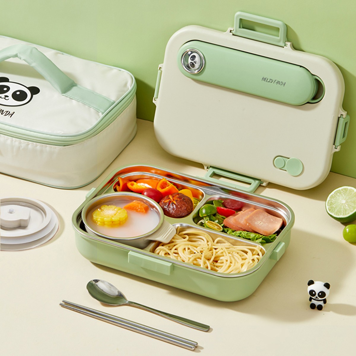 Food Storage Safety - Set Portatile di Contenitori per Pranzo