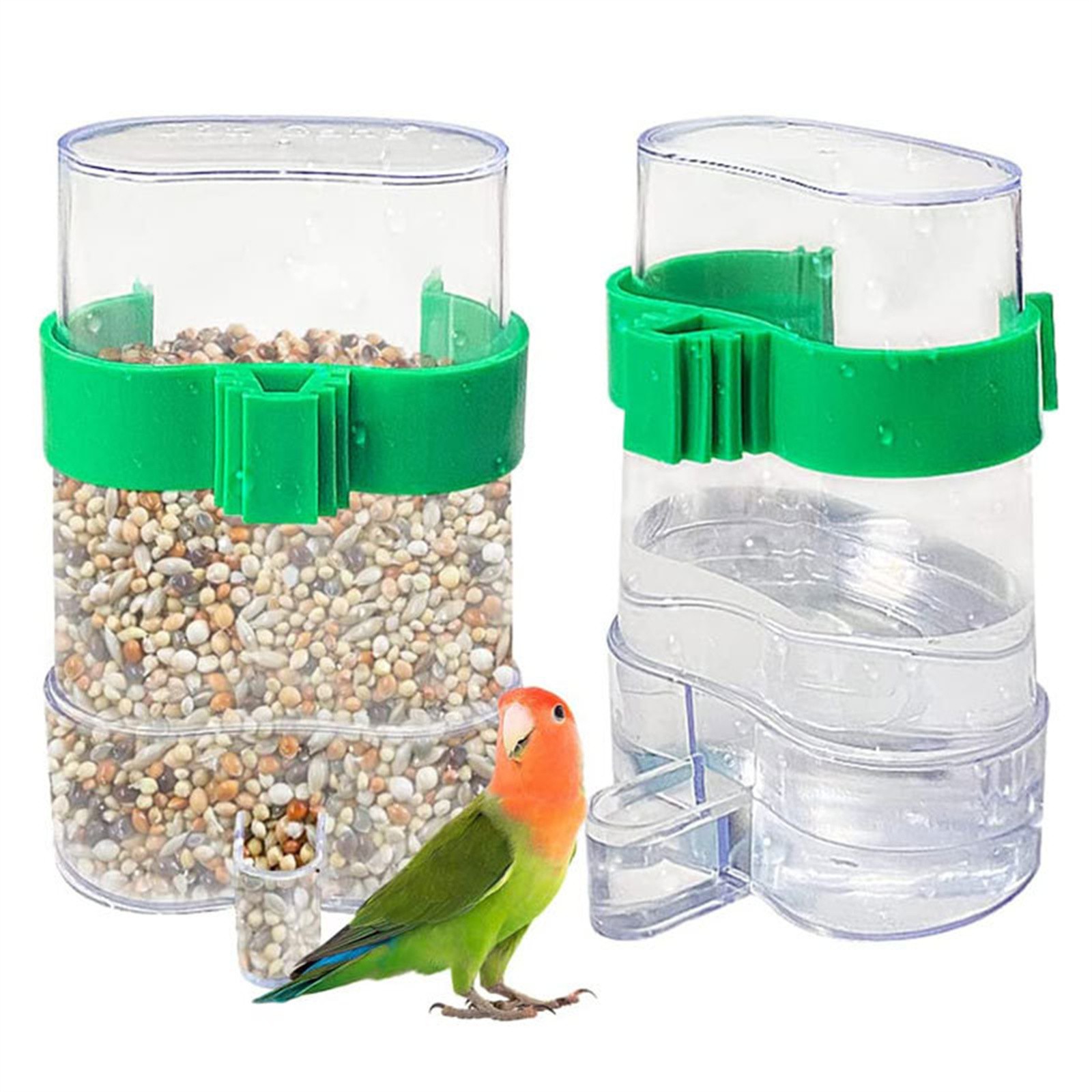 Portion Control Container - Bevitore d'acqua per uccelli Contenitore per
