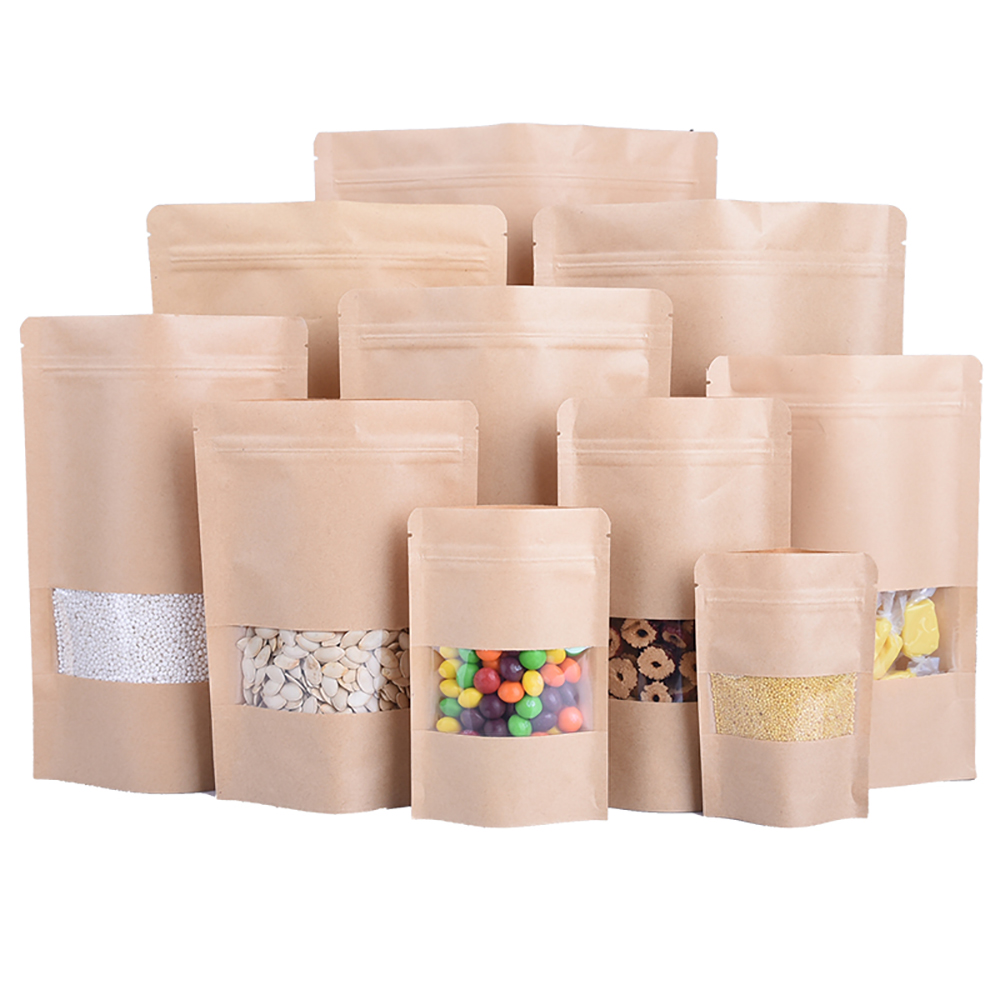 Food Storage Bags Zip Lock Pouch - 100 pezzi di imballaggio con chiusura