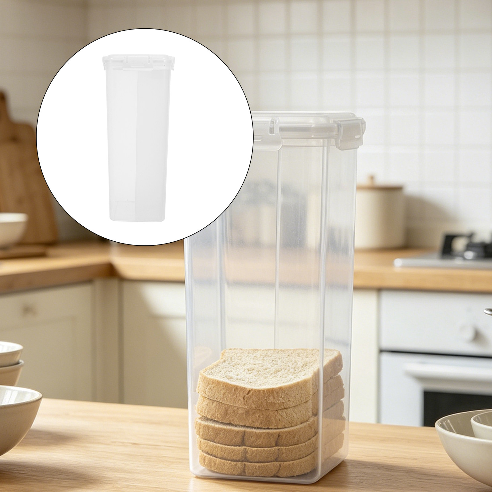 Stackable Pantry Bin - Contenitore in Plastica per Conservazione Pane