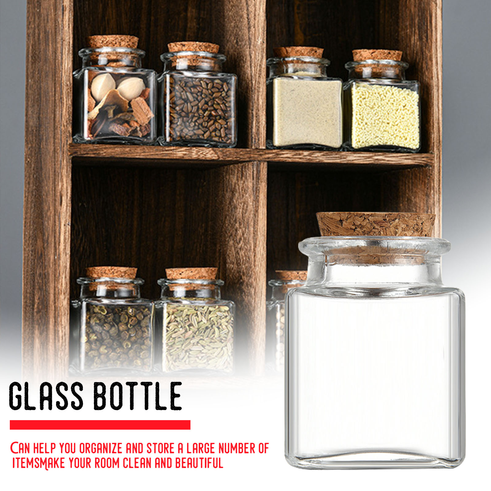 Food Storage Jars With Lids - 1/5/10 pezzi barattoli di stoccaggio in