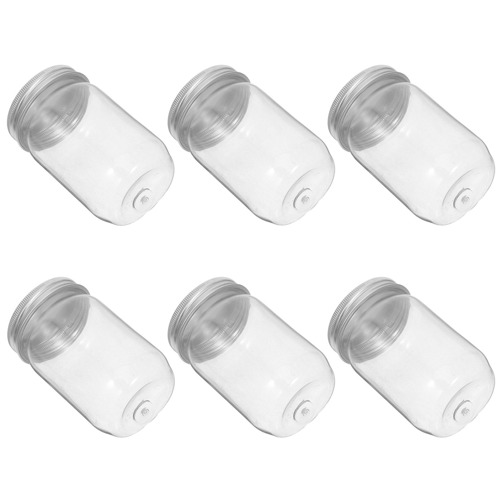 Food Storage Jars With Lids - Set di 6 Barattoli in Plastica