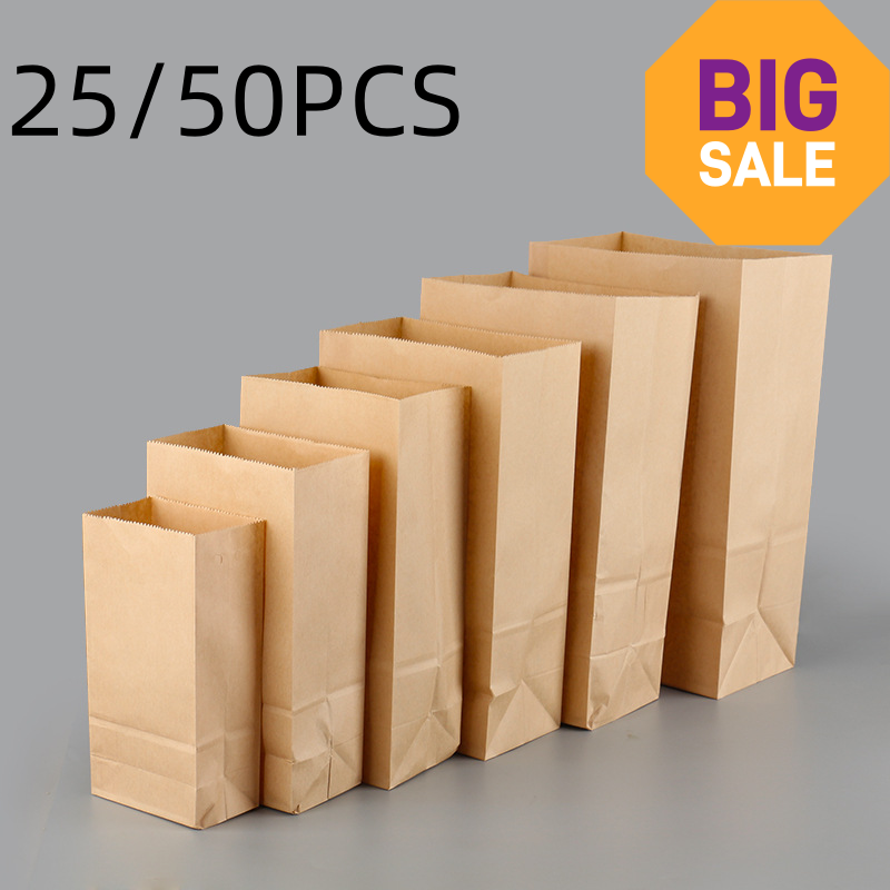 25/50 Sacchetti di Carta Kraft - Food Storage Plants recensione e prezzo
