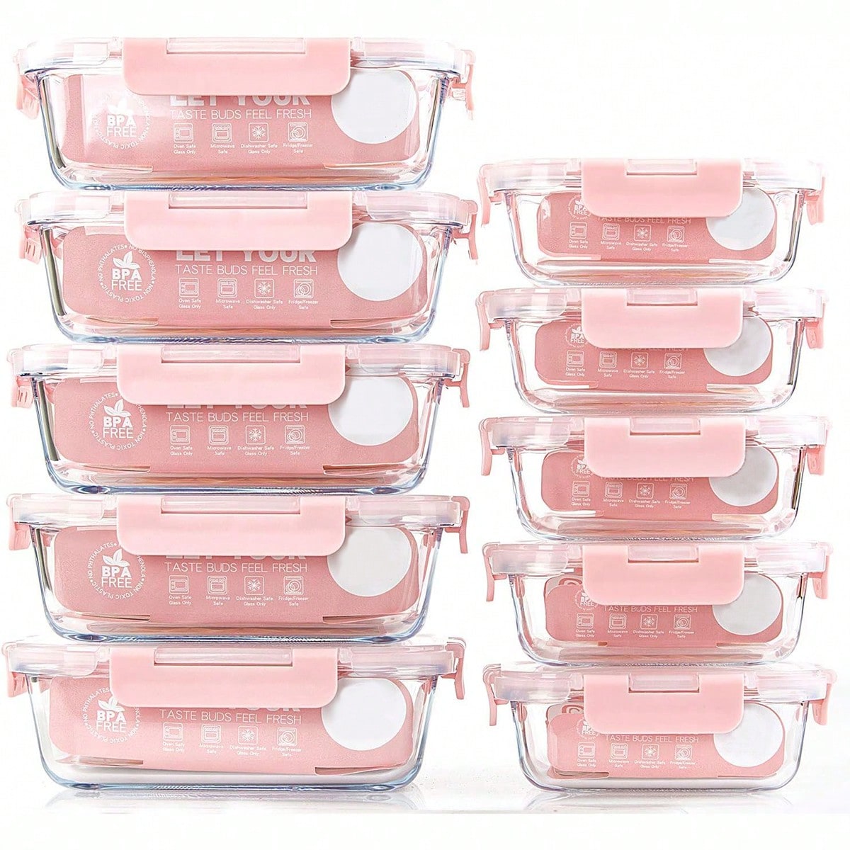 Confezione da 10 contenitori i - Food Storage Containers Glass recensione e prezzo