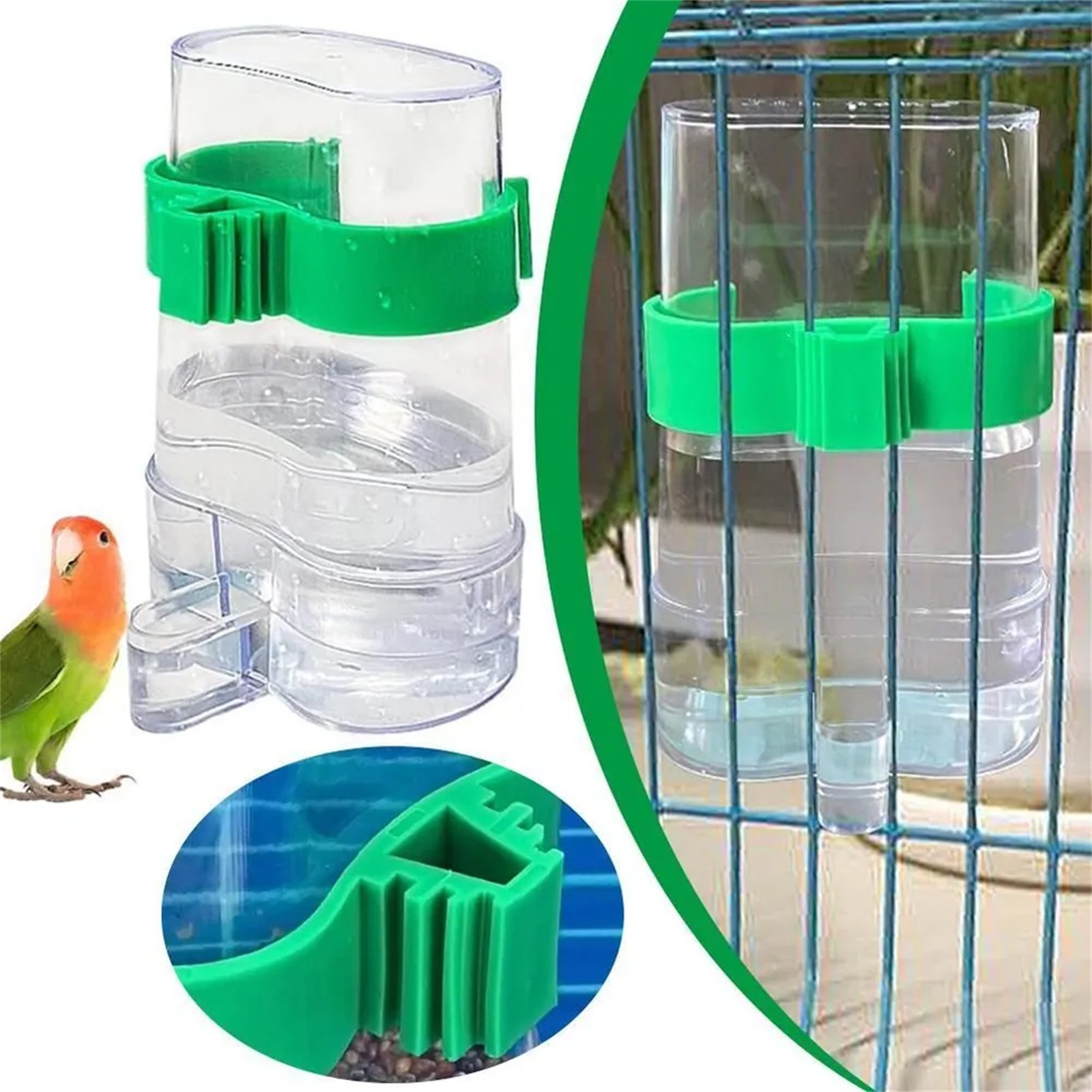 Bevitore d'acqua per uccelli C - Portion Control Container recensione e prezzo
