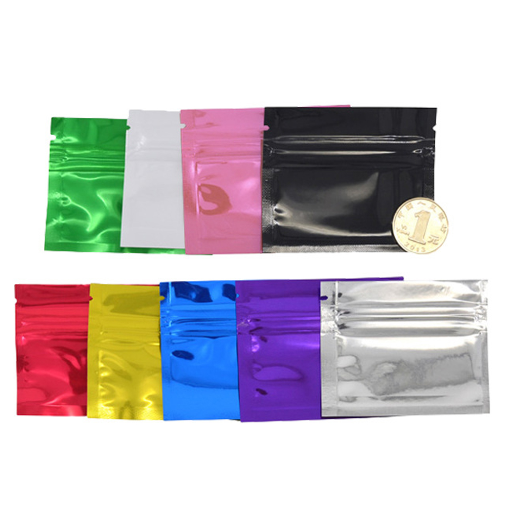 100 pz colorato lucido foglio  - Food Storage Bags Zip Lock Pouch recensione e prezzo