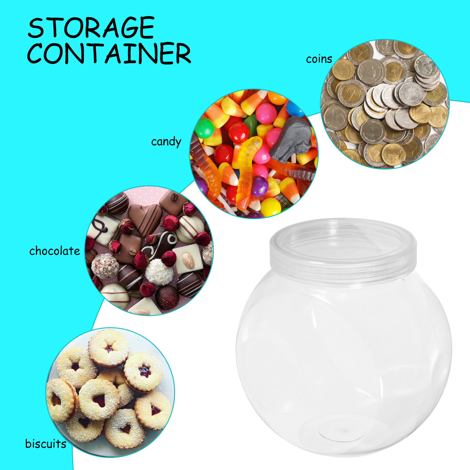 3 Barattoli Trasparenti da 150 - Food Storage Jars With Lids recensione e prezzo
