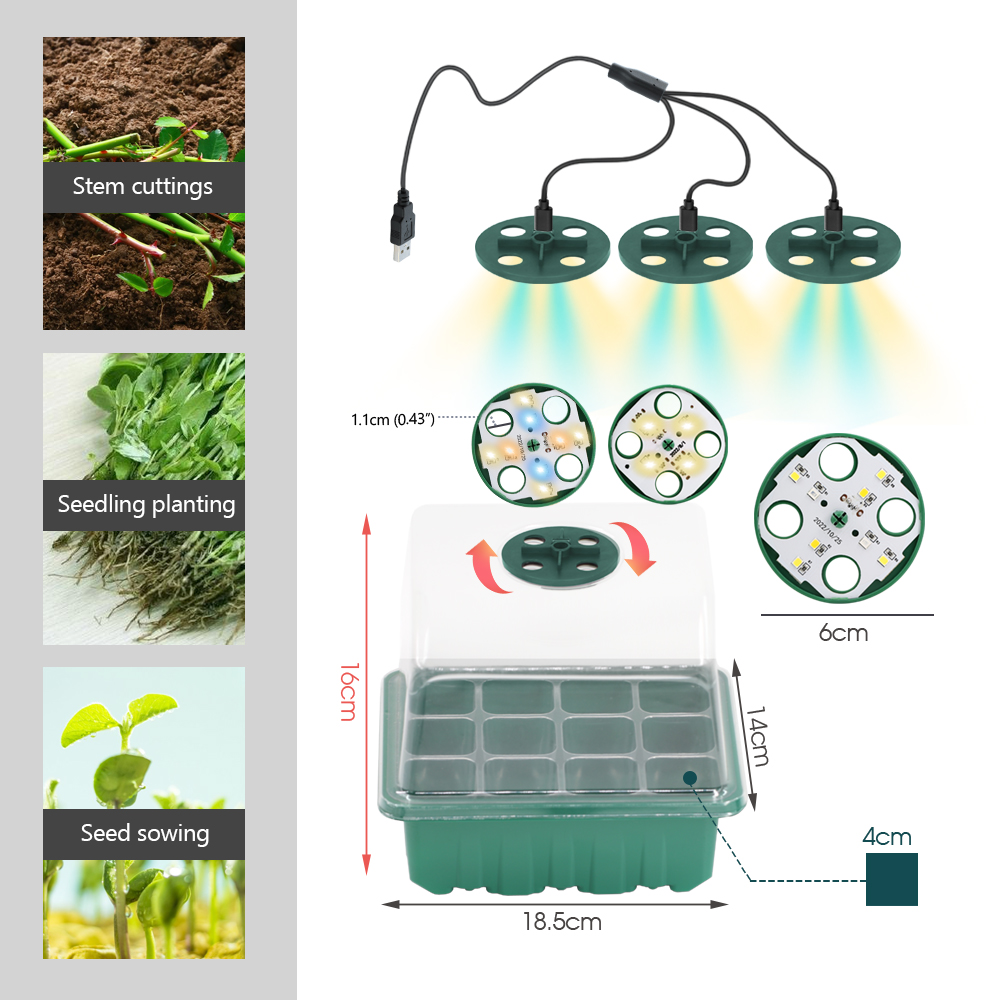 Vasi per vivaio a LED con vass - Food Storage Plants recensione e prezzo
