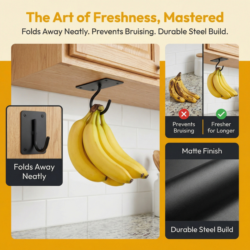 Gancio a banana autoadesivo in - Food Storage And Organizer recensione e prezzo